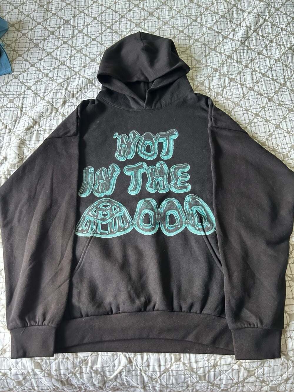Not In The Mood Graphic Hoodie Black